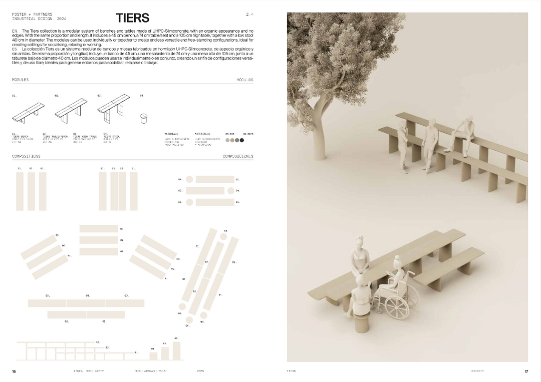 Pagina voorbeeld uit brochure Modulars