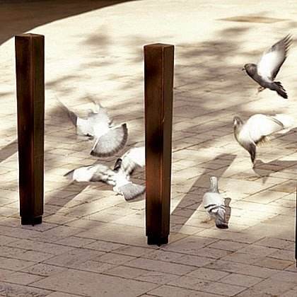 Afzetpaal CorTenstaal - GroundLevel straatmeubilair