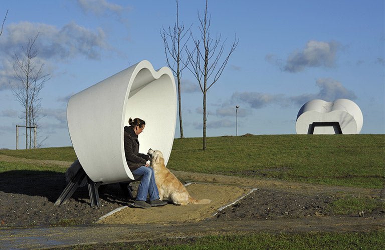 BINOCULAR - Banken met rugleuning - GroundLevel straatmeubilair - Escofet