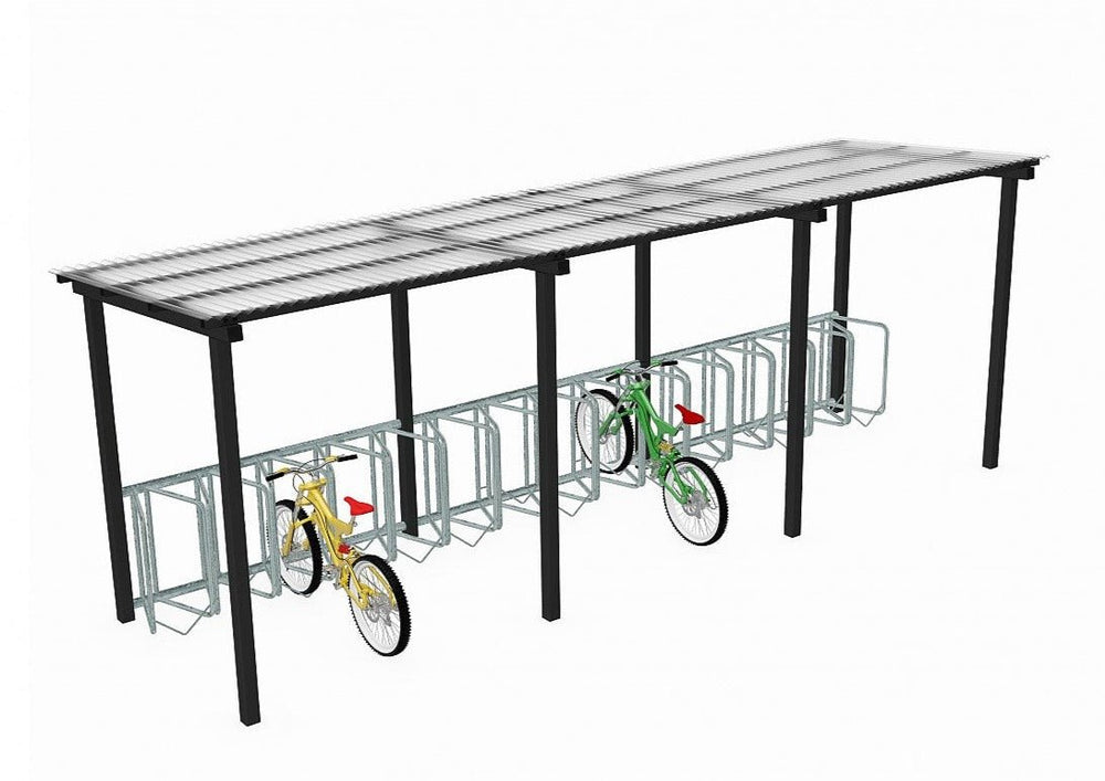 Overkapping Light - Fietsenrek - GroundLevel straatmeubilair - Euroform - W