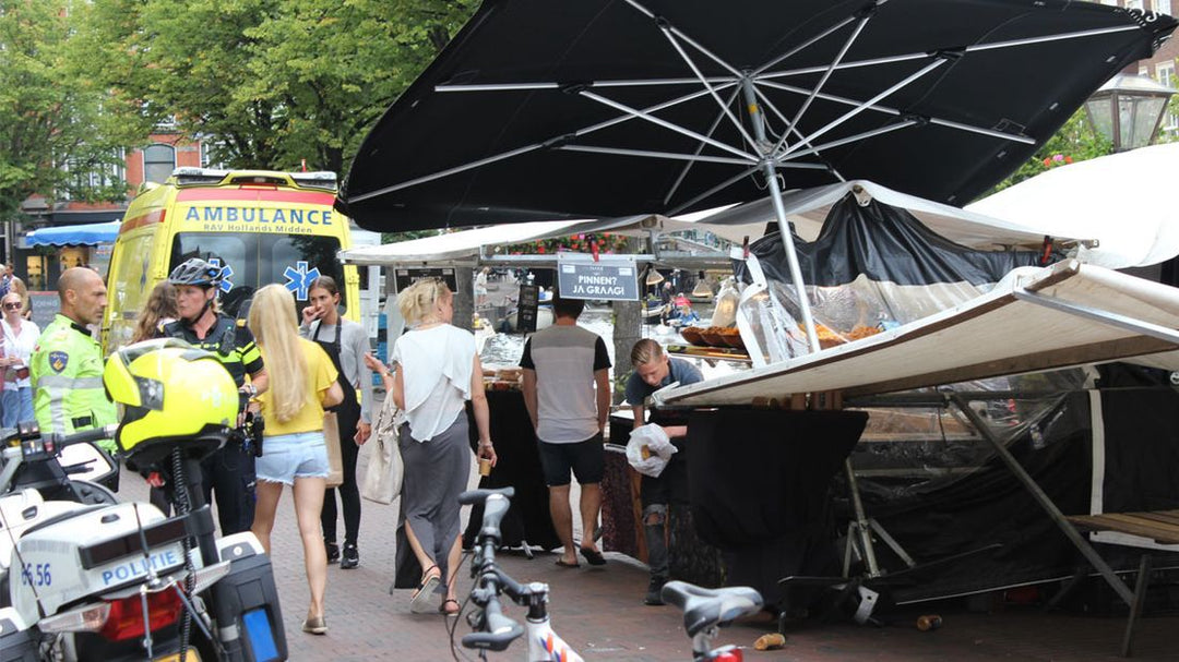 Voorkom rondwaaiende marktkramen met marktkraamankers