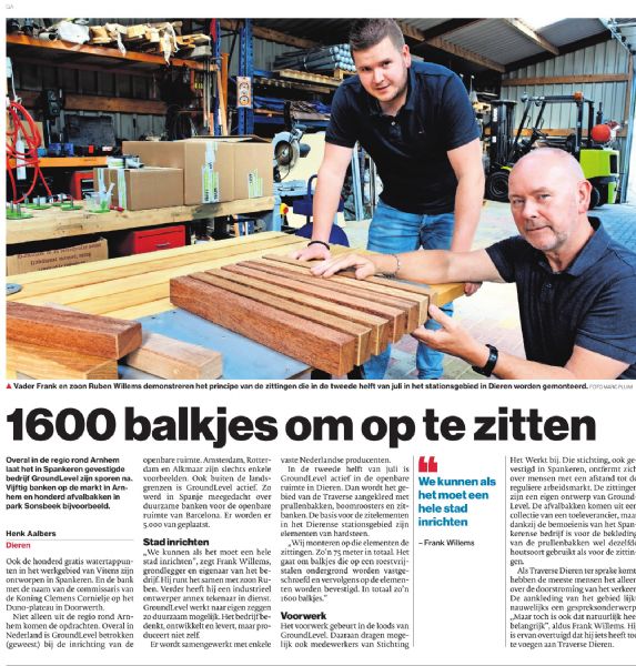 In de media | De Gelderlander - GroundLevel straatmeubilair