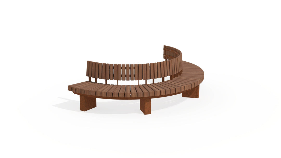 Bank BRUUT (half)rond - GroundLevel straatmeubilair
