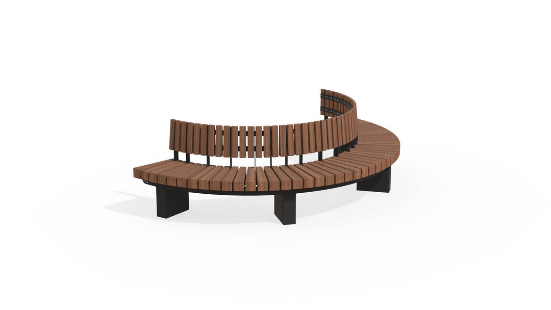 Bank BRUUT (half)rond - GroundLevel straatmeubilair