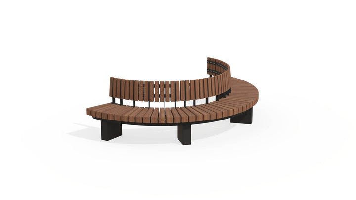 Bank BRUUT (half)rond - GroundLevel straatmeubilair