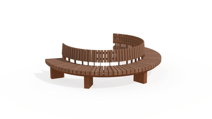 Bank BRUUT (half)rond - GroundLevel straatmeubilair
