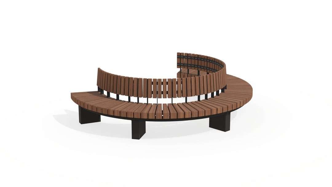 Bank BRUUT (half)rond - GroundLevel straatmeubilair