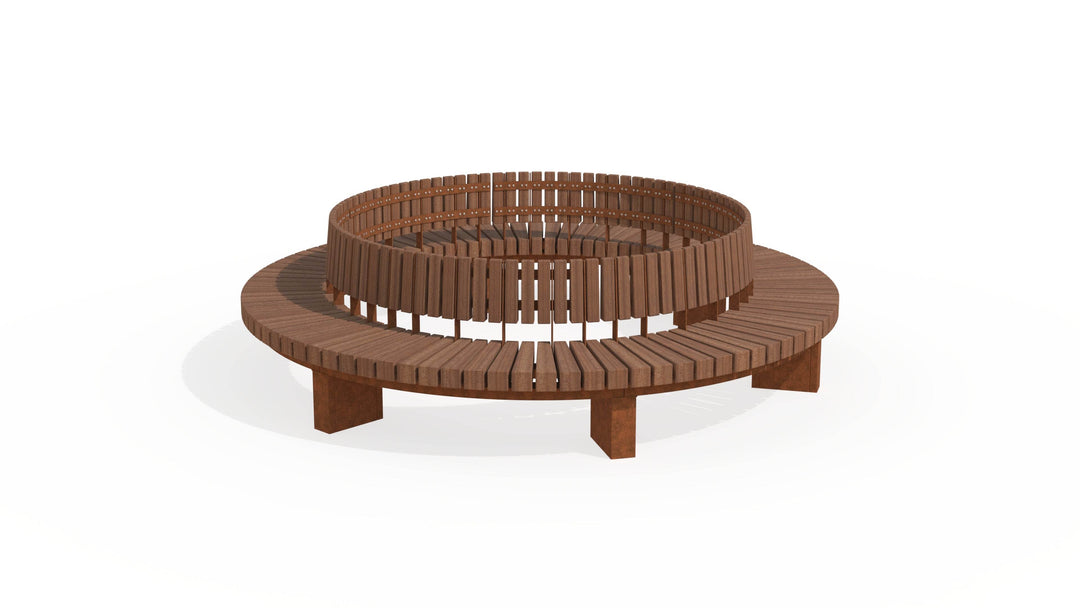 Bank BRUUT (half)rond - GroundLevel straatmeubilair