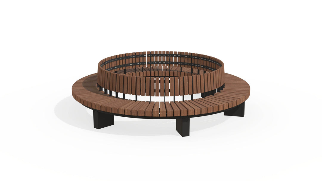 Bank BRUUT (half)rond - GroundLevel straatmeubilair