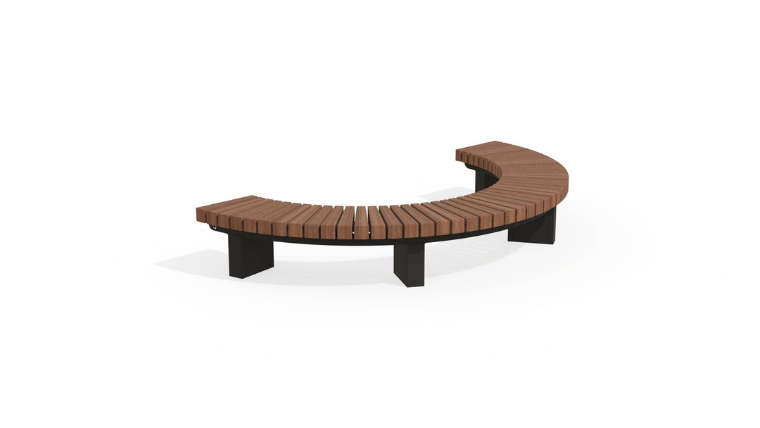 Bank BRUUT (half)rond - GroundLevel straatmeubilair