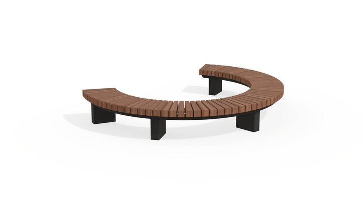 Bank BRUUT (half)rond - GroundLevel straatmeubilair