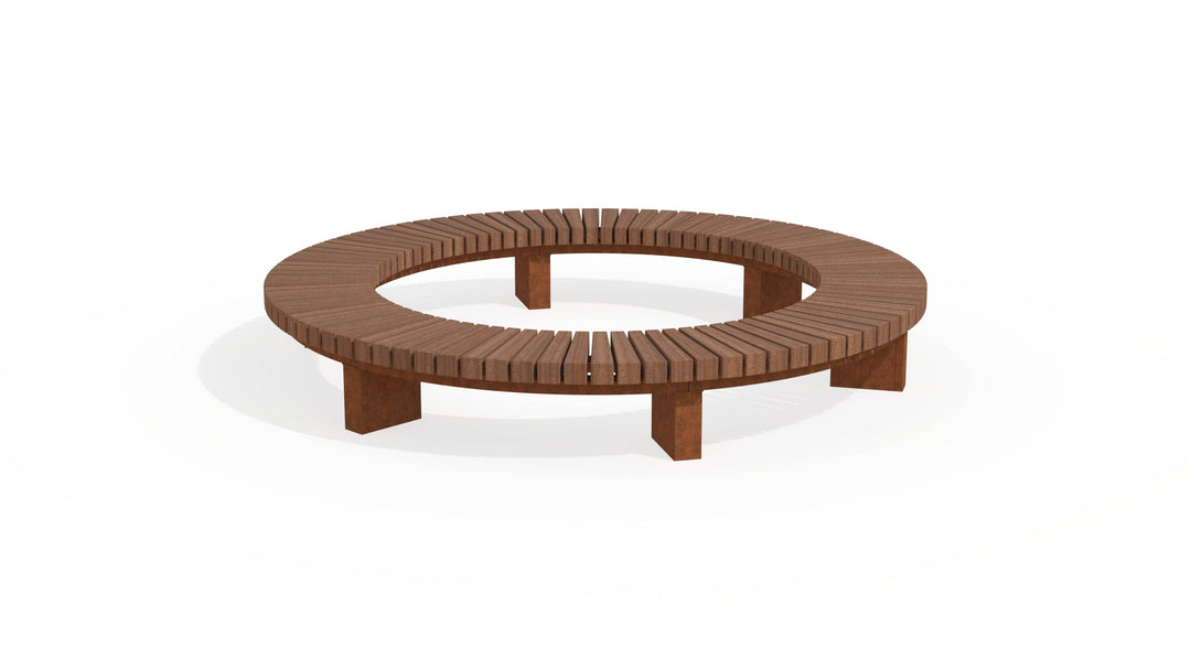 Bank BRUUT (half)rond - GroundLevel straatmeubilair