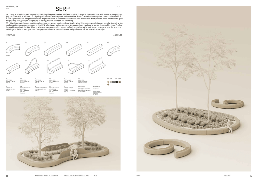 Brochure: Modulars - modulaire collecties van Escofet - GroundLevel straatmeubilair