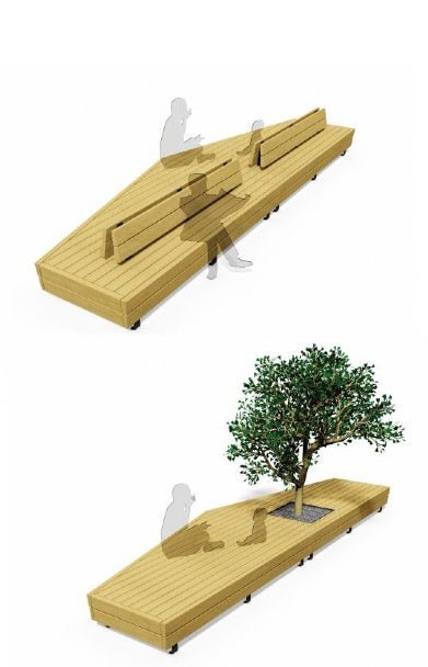Zitbank Isola - Bank - GroundLevel straatmeubilair - Euroform - W