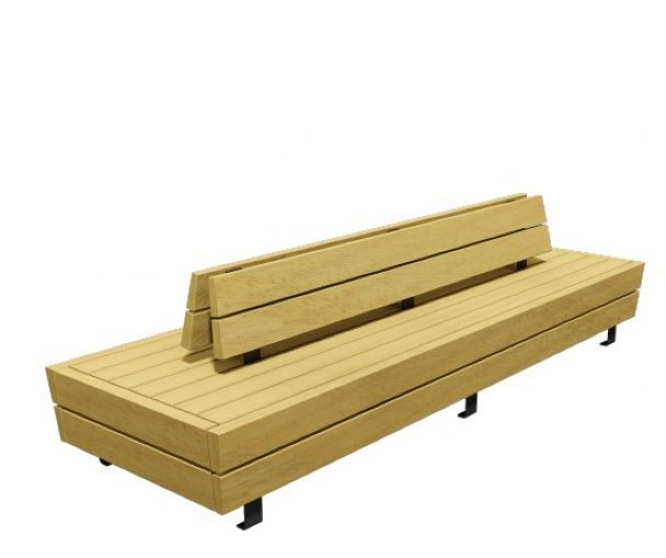 Zitbank Isola - Bank - GroundLevel straatmeubilair - Euroform - W