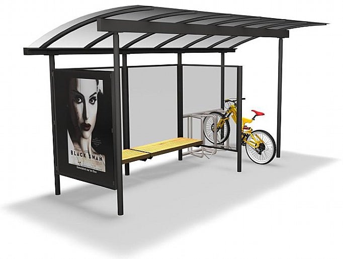 Combibus overkapping - Fietsenrek - GroundLevel straatmeubilair - Euroform - W