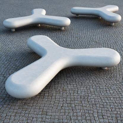 BOOMERANG - Vlakke banken - GroundLevel straatmeubilair - Escofet